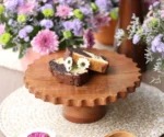 Wooden Cake Stand – 10” x 4” | Rustic Elegance Stand - Image 2