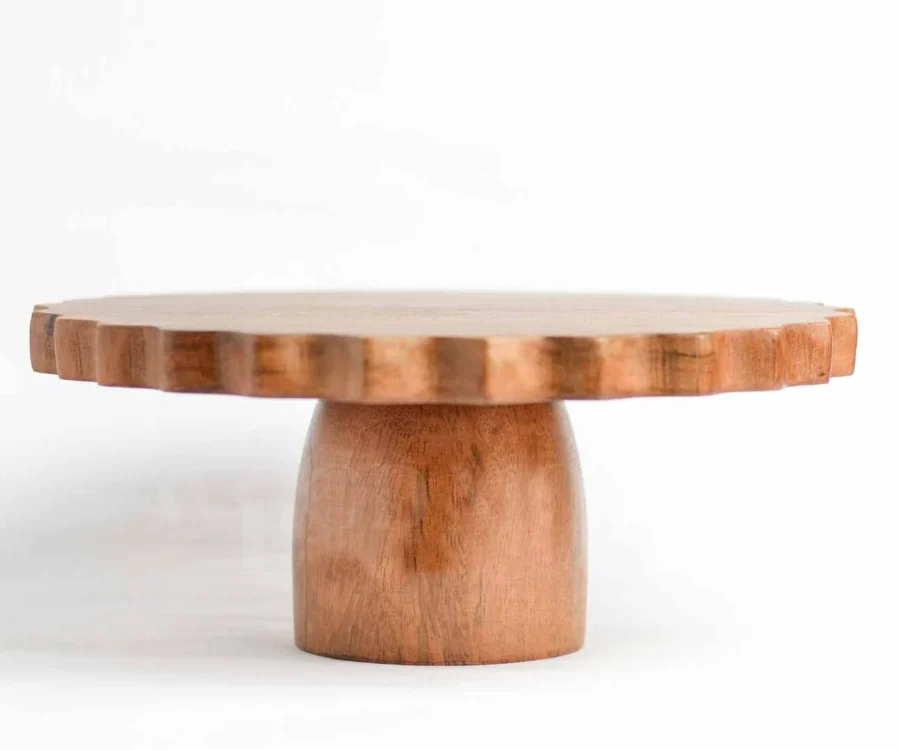 Wooden Cake Stand – 10” x 4” | Rustic Elegance Stand - Image 5