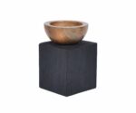 Wooden Candle Holder – 3.5"x 3.5"x6" Rustic Modern Design - Image 3