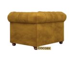 Chesterfield 1 Seater Sofa Mustard Color - Image 5