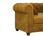 Chesterfield 1 Seater Sofa Mustard Color - Image 4