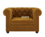 Chesterfield 1 Seater Sofa Mustard Color - Image 2