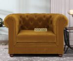 Chesterfield 1 Seater Sofa Mustard Color
