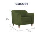 Maximo 1 Seater Sofa Olive Blue - Image 8