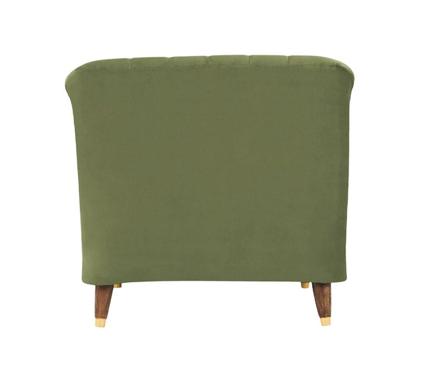 Maximo 1 Seater Sofa Olive Blue - Image 4