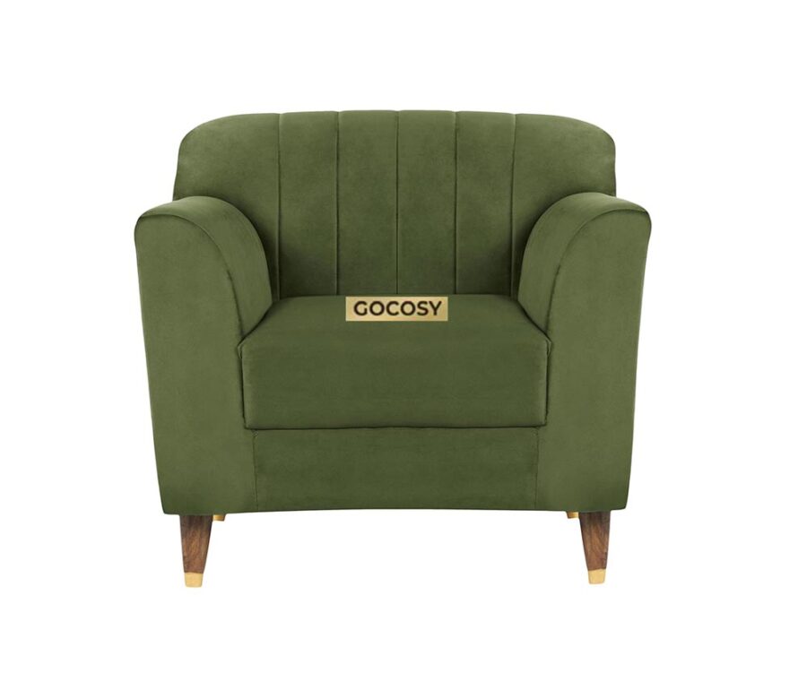 Maximo 1 Seater Sofa Olive Blue - Image 2