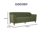 Maximo 3 Seater Sofa Olive Green - Image 8