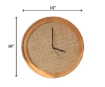 Woven Rattan Wall Clock | Mounted Clock | 16’’ x 1.5’’ - Image 3