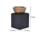 Wooden Candle Holder – 3.5"x 3.5"x6" Rustic Modern Design - Image 4