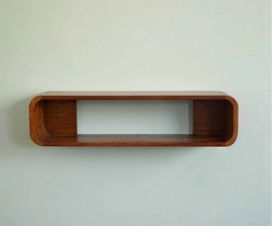 Shesham Wall Shelf | 24"x8"x7" | Hanging Wood Shelf - Image 2