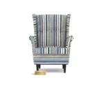 Flowra Wing Chair with Printed Fabric - Image 6