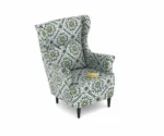 Flowra Striped Wing Chair – Comfort with Style - Image 2