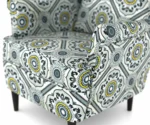 Flowra Striped Wing Chair – Comfort with Style - Image 3