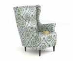 Flowra Striped Wing Chair – Comfort with Style - Image 5