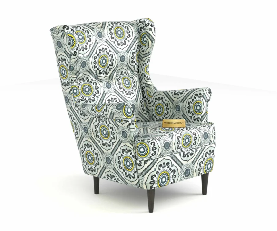 Flowra Striped Wing Chair – Comfort with Style - Image 5
