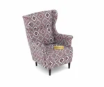 Flowra Wing Chair – Classic Geometric design Armchair by Woodmount - Image 9