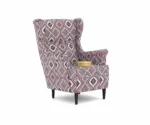 Flowra Wing Chair – Classic Geometric design Armchair by Woodmount - Image 8