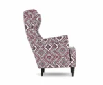 Flowra Wing Chair – Classic Geometric design Armchair by Woodmount - Image 5