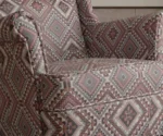Flowra Wing Chair – Classic Geometric design Armchair by Woodmount - Image 3
