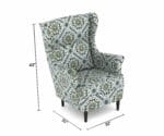 Flowra Striped Wing Chair – Comfort with Style - Image 7