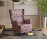 Flowra Wing Chair With Printed Fabric