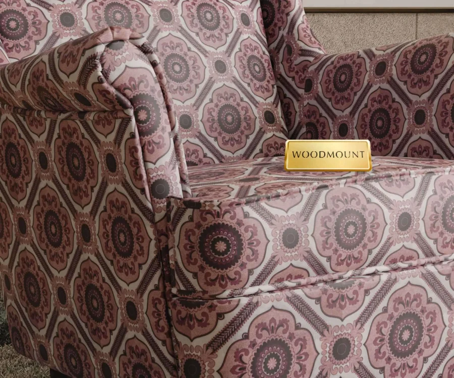 Flowra Wing Chair With Printed Fabric - Image 2