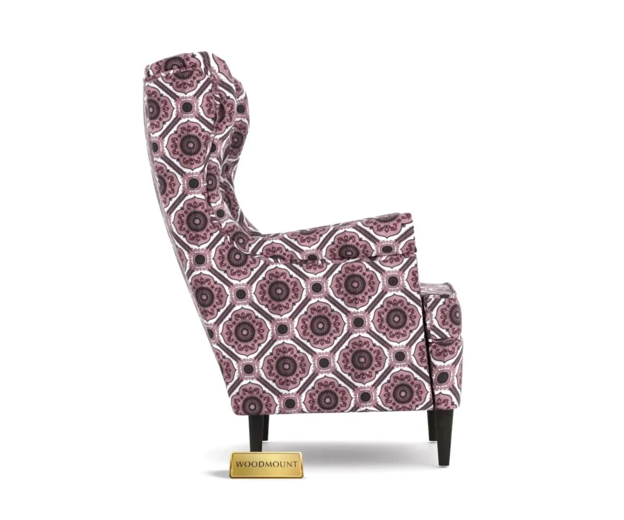 Flowra Wing Chair With Printed Fabric - Image 5