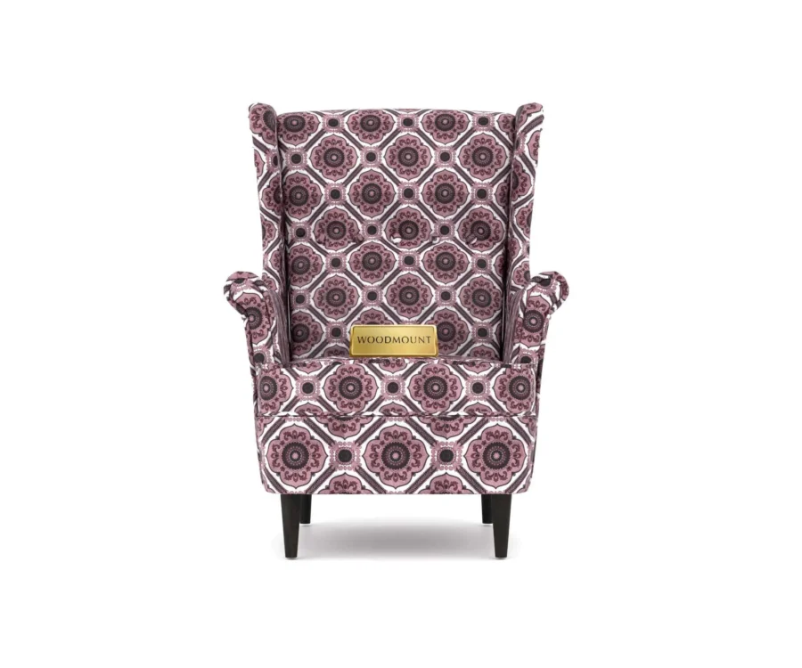 Flowra Wing Chair With Printed Fabric - Image 3