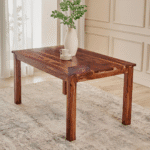 Woodmount Sheesham Wood 6-Seater Dining Table - Brown - Image 7