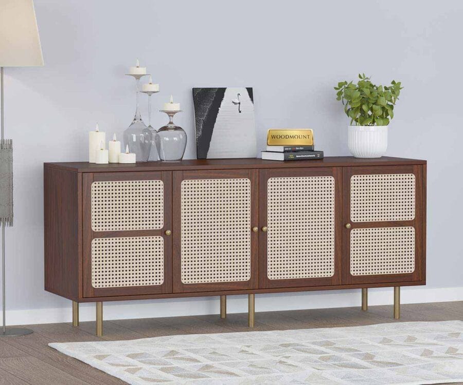 Canio | Sideboard | 4 Doors | Brown Finish - Image 1