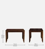 Tayo | Sheesham Wood 4 Seater Dining Set | Natural Finish - Image 8