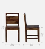 Tayo | Sheesham Wood 4 Seater Dining Set | Natural Finish - Image 9