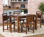 Tayo | Sheesham Wood 4 Seater Dining Set | Natural Finish